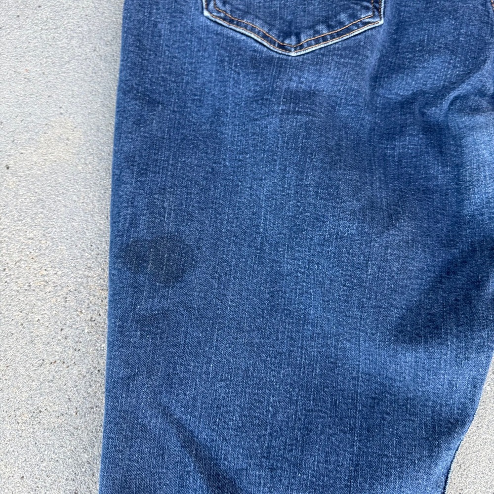 Levi's 514 Straight Fit Jeans Mens 40x32 Dark Wash Blue Stretch Denim Pants - Picture 5 of 9